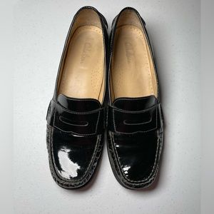 Cole Haan Classic Patent Leather Penny Loafers - Size 10